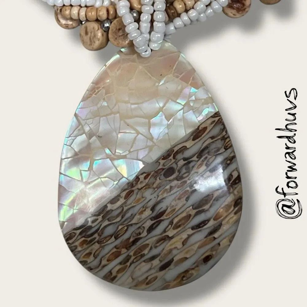 Bundle Sale 3 for $15 | Shell and Mother of Pearl Pendant Necklace